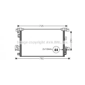 Condenseur, climatisation AVA QUALITY COOLING MT5210D