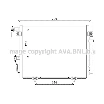 Condenseur, climatisation AVA QUALITY COOLING MT5231D