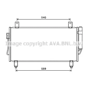 Condenseur, climatisation AVA QUALITY COOLING MT5252D