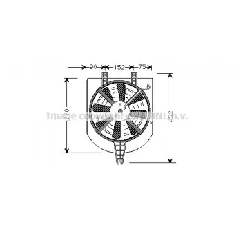 Ventilateur, refroidissement du moteur AVA QUALITY COOLING MT7501