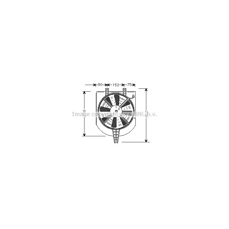 Ventilateur, refroidissement du moteur AVA QUALITY COOLING MT7501