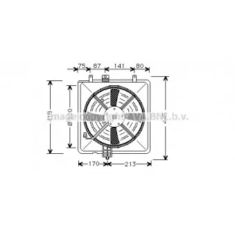 Ventilateur, refroidissement du moteur AVA QUALITY COOLING MT7502
