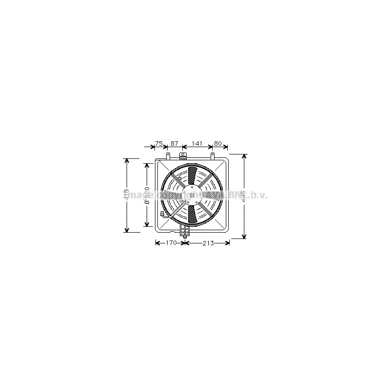 Ventilateur, refroidissement du moteur AVA QUALITY COOLING MT7502