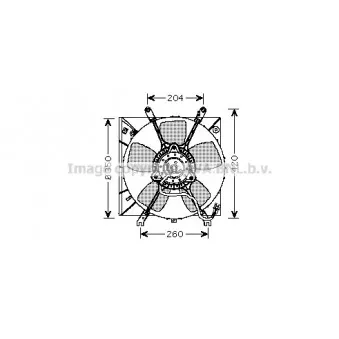 Ventilateur, refroidissement du moteur AVA QUALITY COOLING MT7506