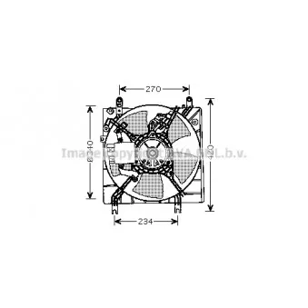 Ventilateur, refroidissement du moteur AVA QUALITY COOLING MT7509