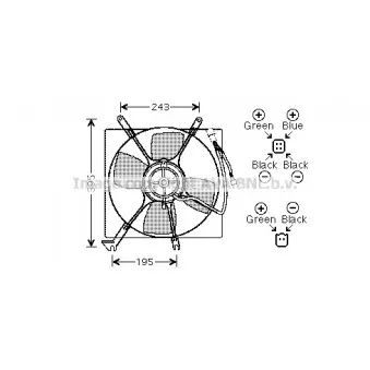 Ventilateur, refroidissement du moteur AVA QUALITY COOLING