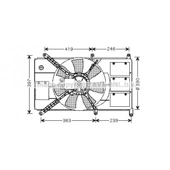 Ventilateur, refroidissement du moteur AVA QUALITY COOLING MT7522
