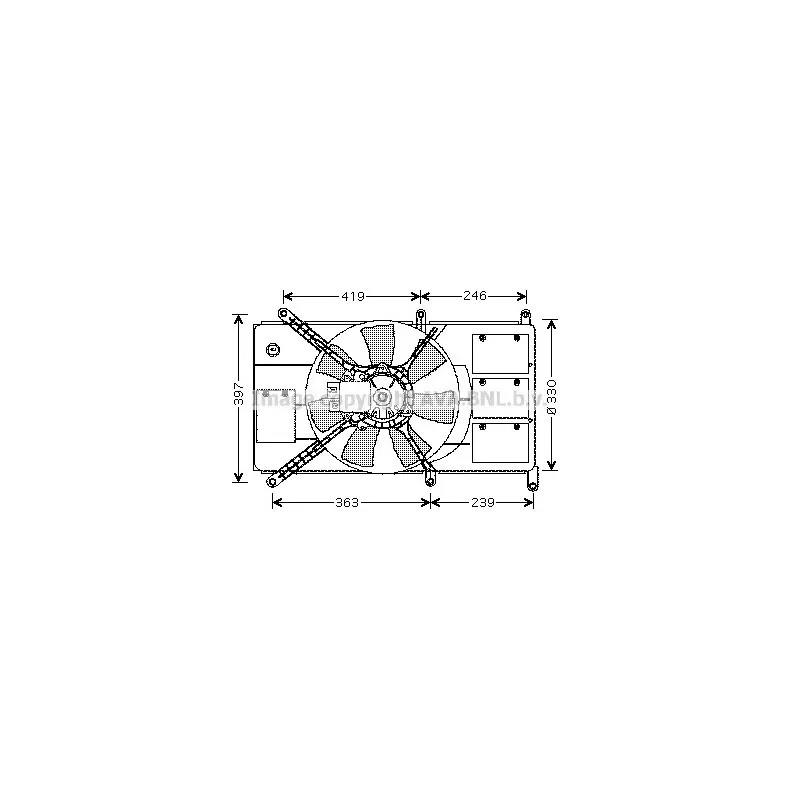 Ventilateur, refroidissement du moteur AVA QUALITY COOLING MT7522