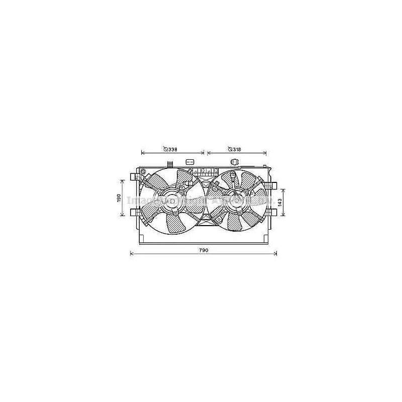 Ventilateur, refroidissement du moteur AVA QUALITY COOLING MT7529