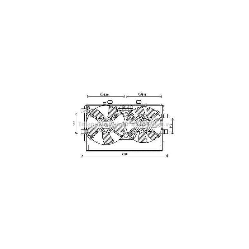 Ventilateur, refroidissement du moteur AVA QUALITY COOLING MT7530