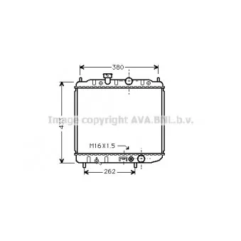 Radiateur, refroidissement du moteur AVA QUALITY COOLING MTA2036