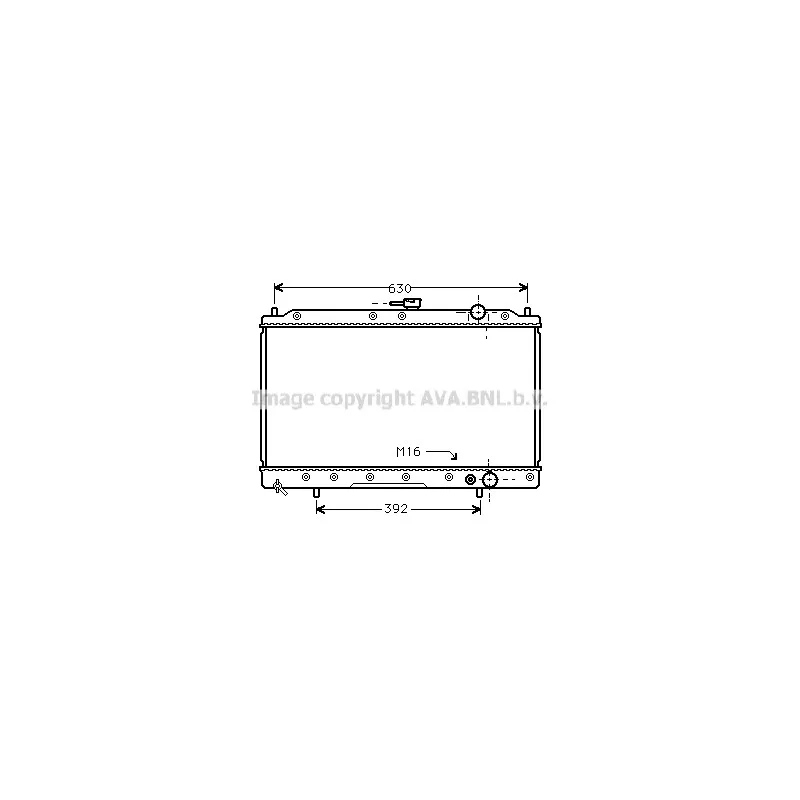 Radiateur, refroidissement du moteur AVA QUALITY COOLING MTA2043