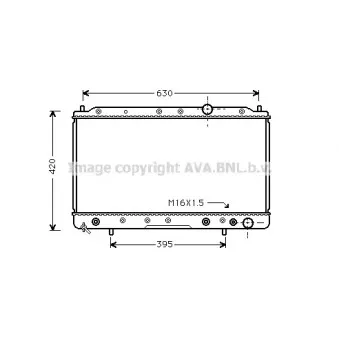 Radiateur, refroidissement du moteur AVA QUALITY COOLING MTA2083