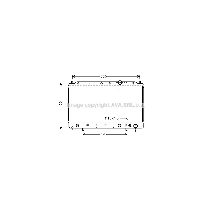 Radiateur, refroidissement du moteur AVA QUALITY COOLING MTA2083