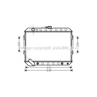 Radiateur, refroidissement du moteur AVA QUALITY COOLING MTA2089
