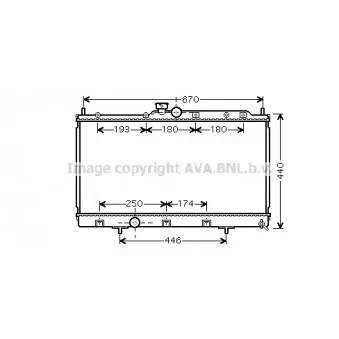 Radiateur, refroidissement du moteur AVA QUALITY COOLING MTA2199