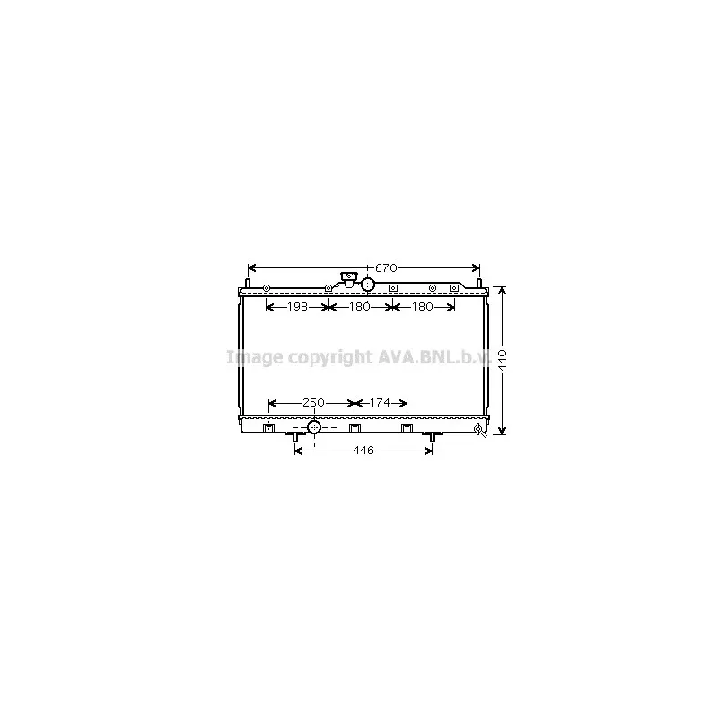 Radiateur, refroidissement du moteur AVA QUALITY COOLING MTA2199