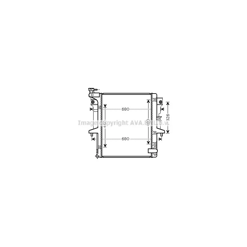 Radiateur, refroidissement du moteur AVA QUALITY COOLING MTA2202