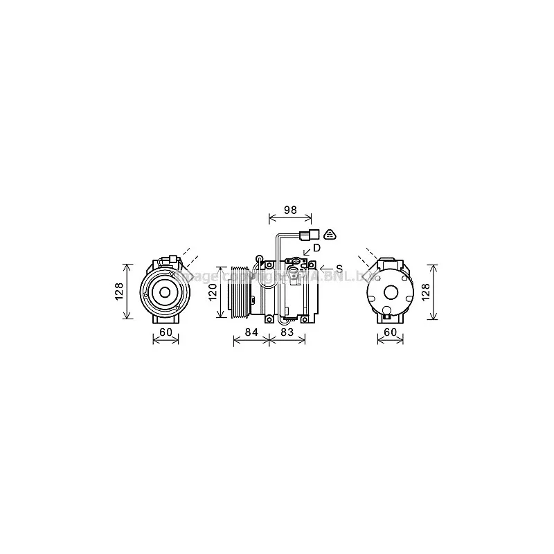 Compresseur, climatisation AVA QUALITY COOLING MTAK227