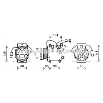 Compresseur, climatisation AVA QUALITY COOLING MTAK242