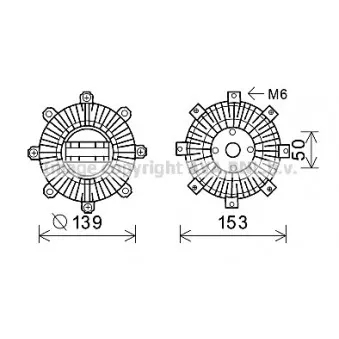 Embrayage, ventilateur de radiateur AVA QUALITY COOLING