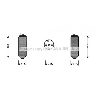 Filtre déshydratant, climatisation AVA QUALITY COOLING MTD151