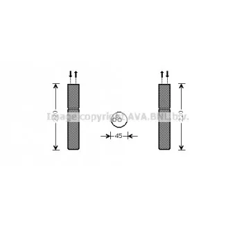 Filtre déshydratant, climatisation AVA QUALITY COOLING MTD233