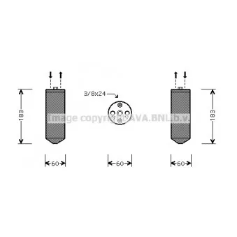 Filtre déshydratant, climatisation AVA QUALITY COOLING MTD234