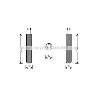 Filtre déshydratant, climatisation AVA QUALITY COOLING MTD236