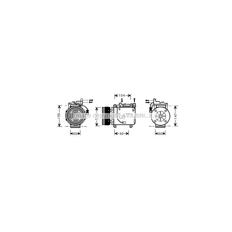 Compresseur, climatisation AVA QUALITY COOLING MTK038