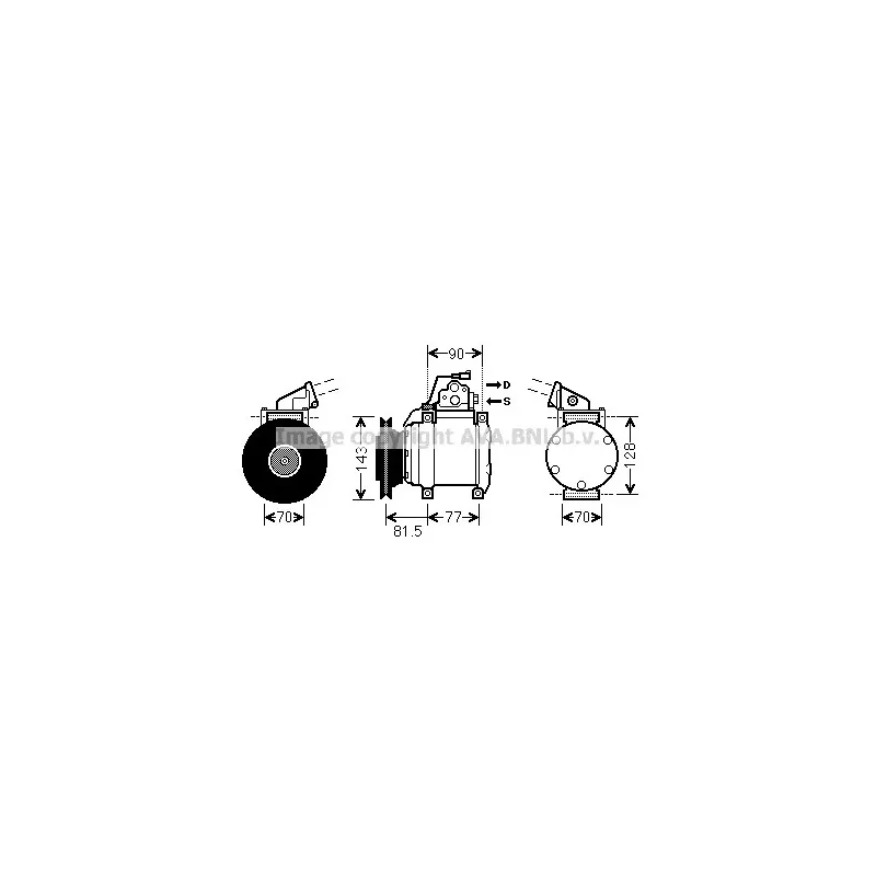 Compresseur, climatisation AVA QUALITY COOLING MTK216