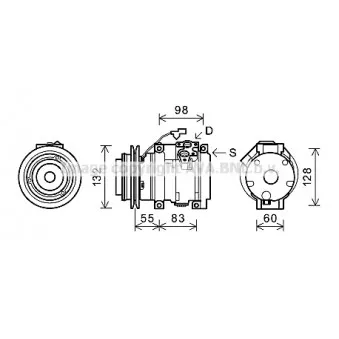 Compresseur, climatisation AVA QUALITY COOLING MTK219