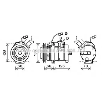 Compresseur, climatisation AVA QUALITY COOLING MTK228