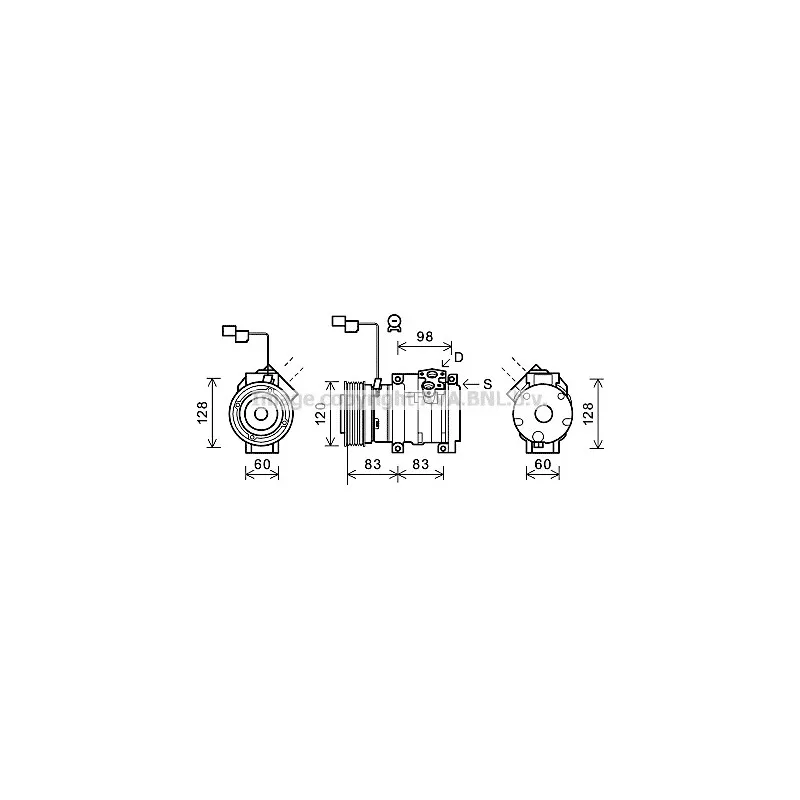 Compresseur, climatisation AVA QUALITY COOLING MTK229