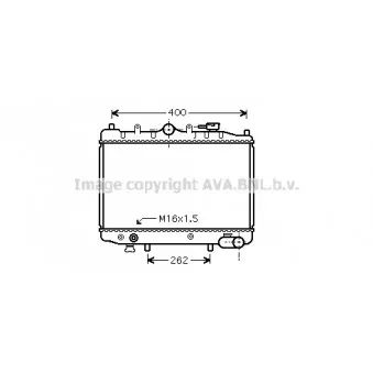 Radiateur, refroidissement du moteur AVA QUALITY COOLING MZ2023