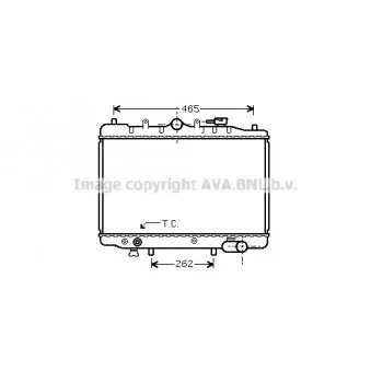 Radiateur, refroidissement du moteur AVA QUALITY COOLING MZ2024
