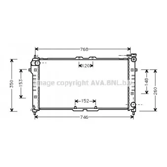 Radiateur, refroidissement du moteur AVA QUALITY COOLING MZ2027