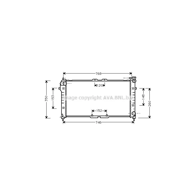 Radiateur, refroidissement du moteur AVA QUALITY COOLING MZ2027