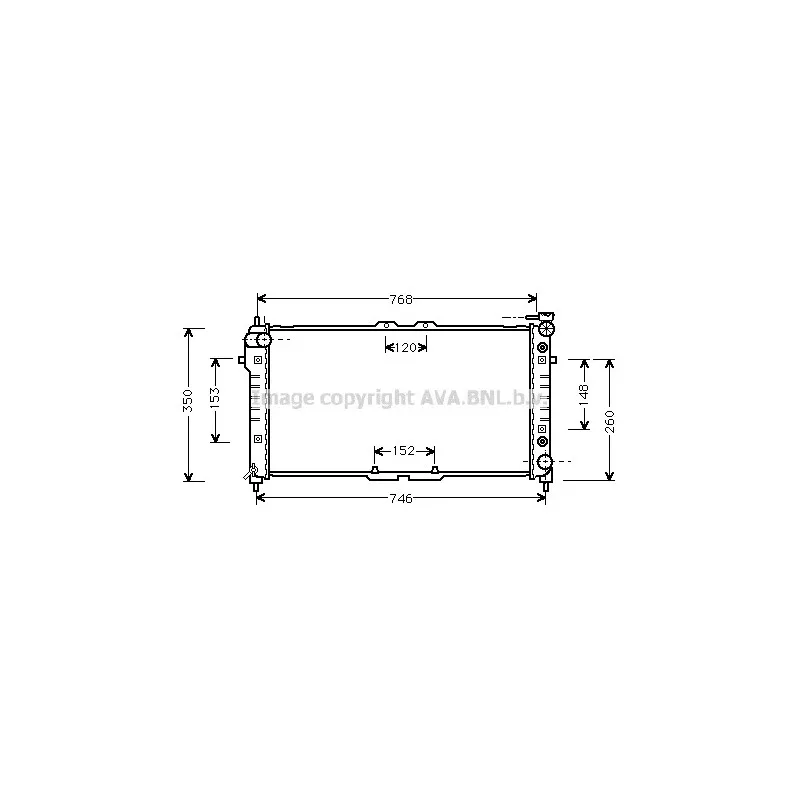 Radiateur, refroidissement du moteur AVA QUALITY COOLING MZ2037
