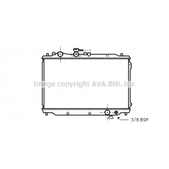 Radiateur, refroidissement du moteur AVA QUALITY COOLING MZ2048