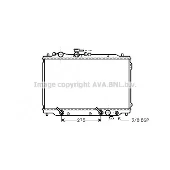 Radiateur, refroidissement du moteur AVA QUALITY COOLING MZ2051