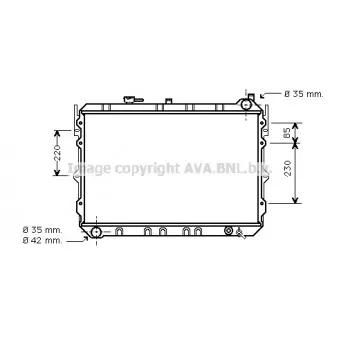 Radiateur, refroidissement du moteur AVA QUALITY COOLING MZ2056