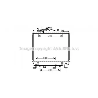 Radiateur, refroidissement du moteur AVA QUALITY COOLING