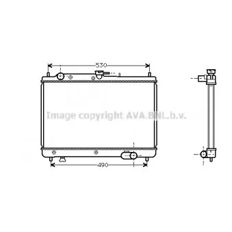 Radiateur, refroidissement du moteur AVA QUALITY COOLING MZ2066