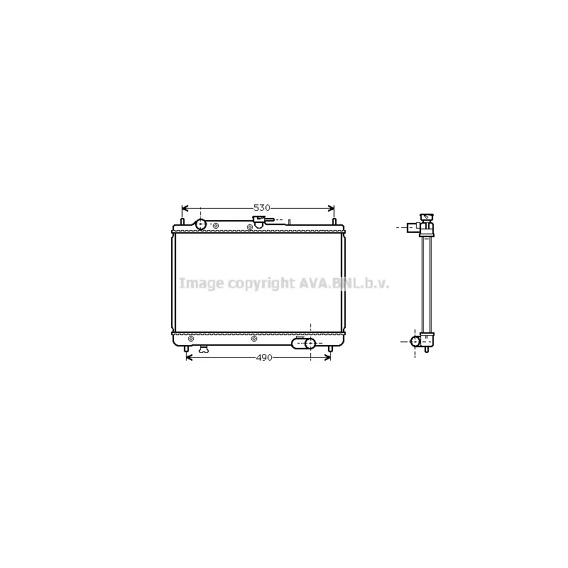 Radiateur, refroidissement du moteur AVA QUALITY COOLING MZ2066