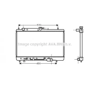 Radiateur, refroidissement du moteur AVA QUALITY COOLING MZ2068