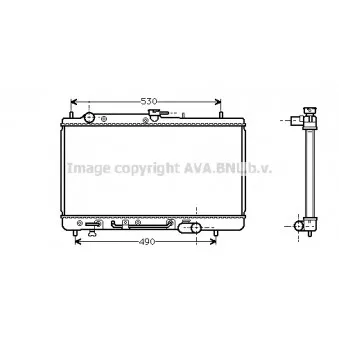 Radiateur, refroidissement du moteur AVA QUALITY COOLING MZ2069