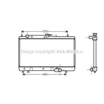 Radiateur, refroidissement du moteur AVA QUALITY COOLING MZ2071