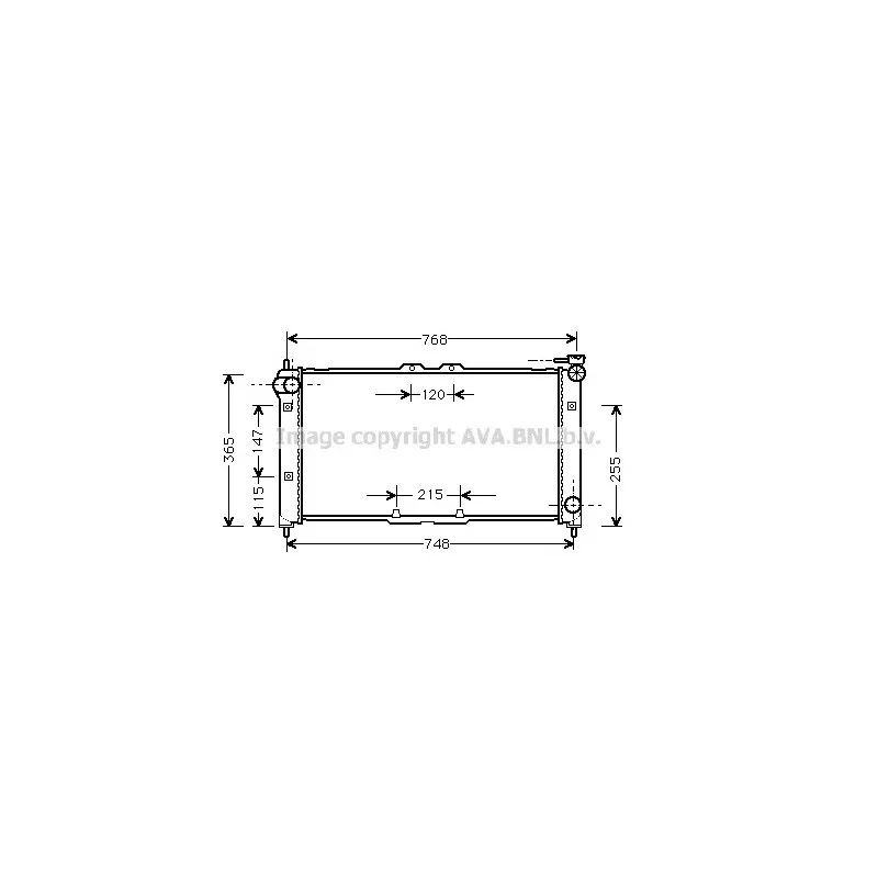 Radiateur, refroidissement du moteur AVA QUALITY COOLING MZ2072