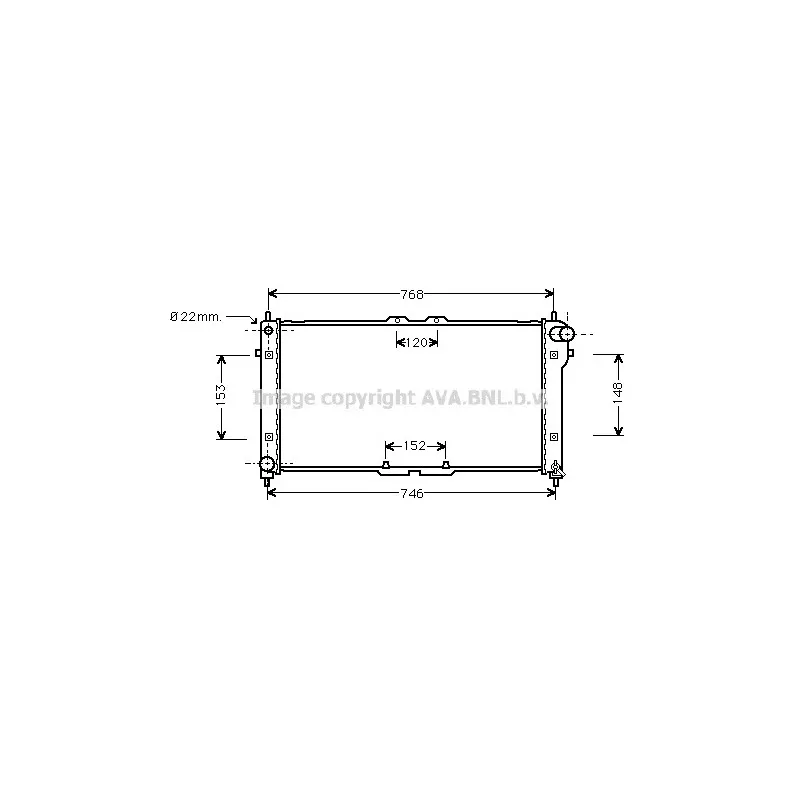 Radiateur, refroidissement du moteur AVA QUALITY COOLING MZ2073